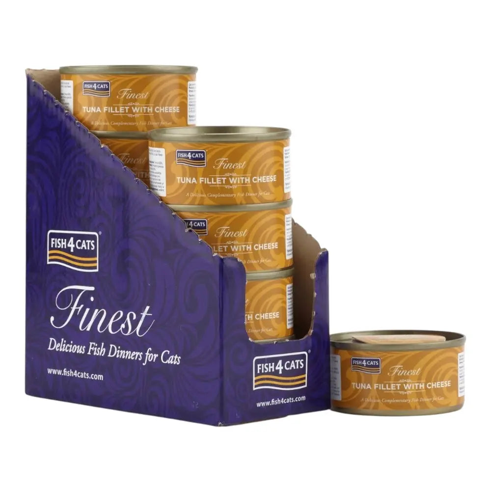 Fish4Cats Finest Tuna Fillet With Cheese 70g x 10 FISH4PET