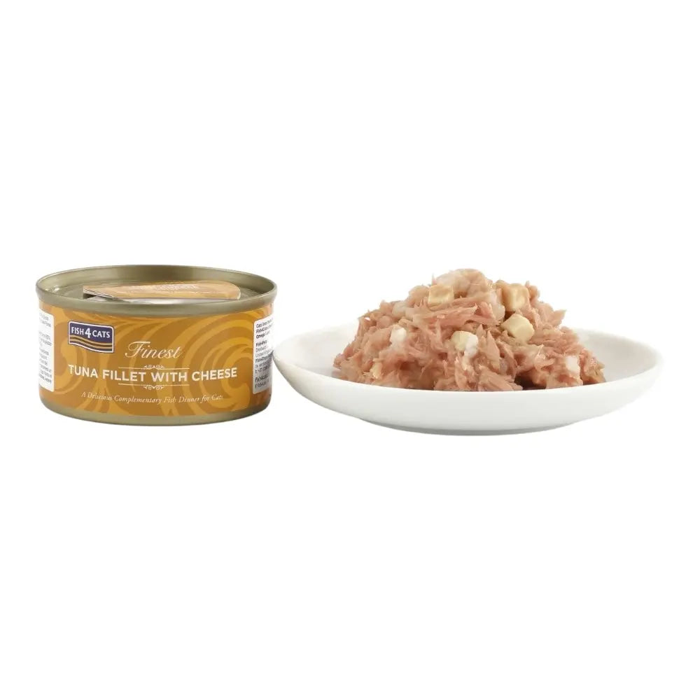 Fish4Cats Finest Tuna Fillet With Cheese 70g x 10 FISH4PET