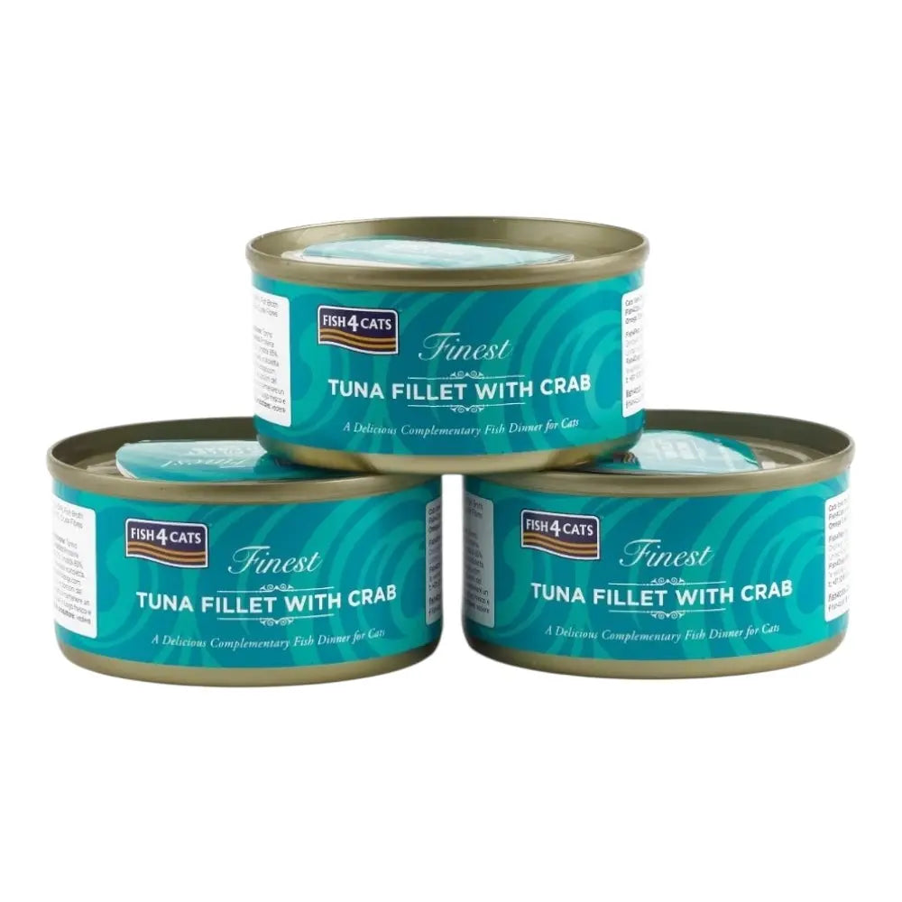 Fish4Cats Finest Tuna Fillet With Crab 70g x 10 FISH4PET