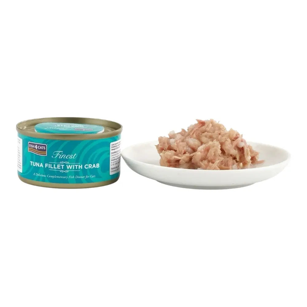 Fish4Cats Finest Tuna Fillet With Crab 70g x 10 FISH4PET