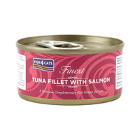 Fish4Cats Finest Tuna Fillet With Salmon 70g x 10 FISH4PET