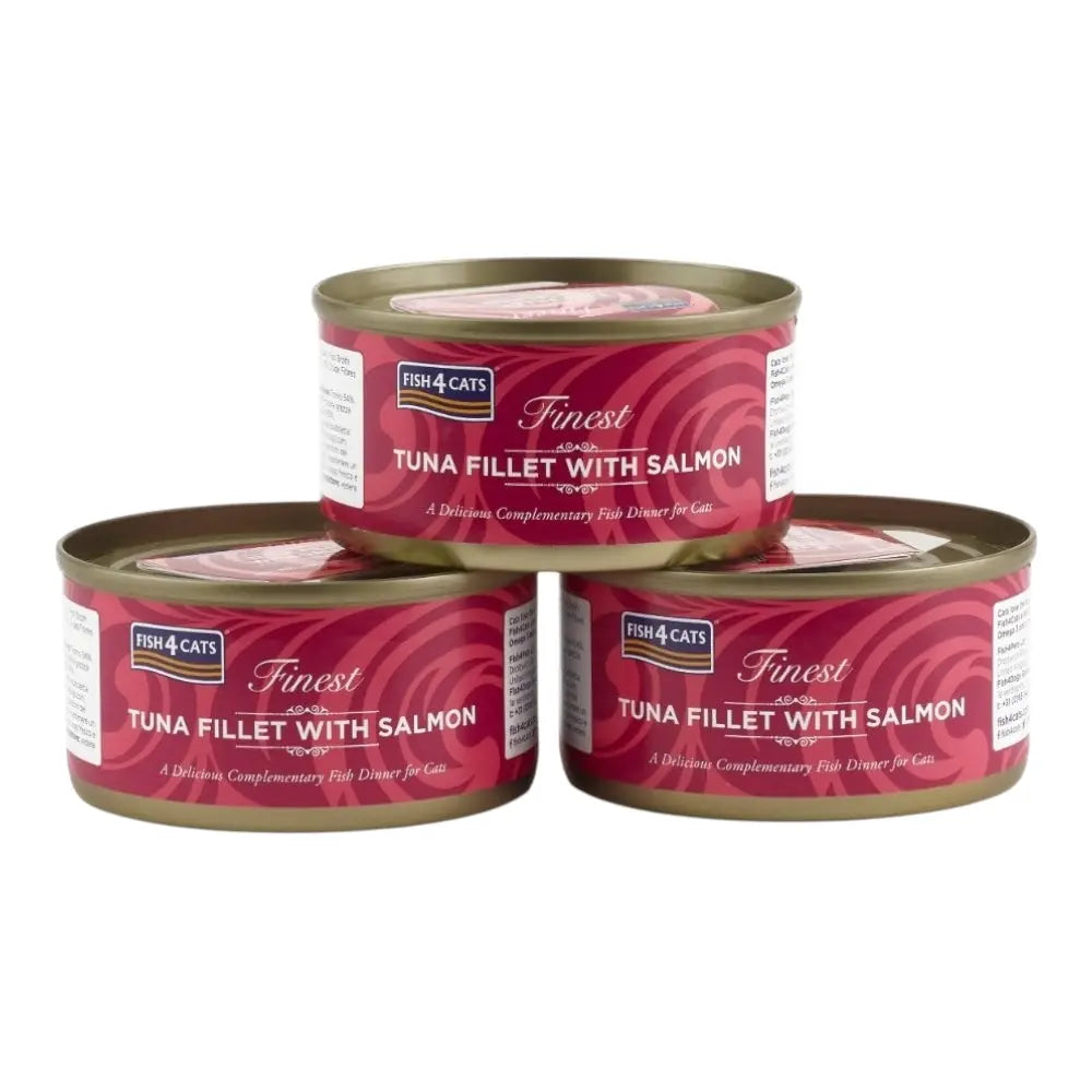 Fish4Cats Finest Tuna Fillet With Salmon 70g x 10 FISH4PET