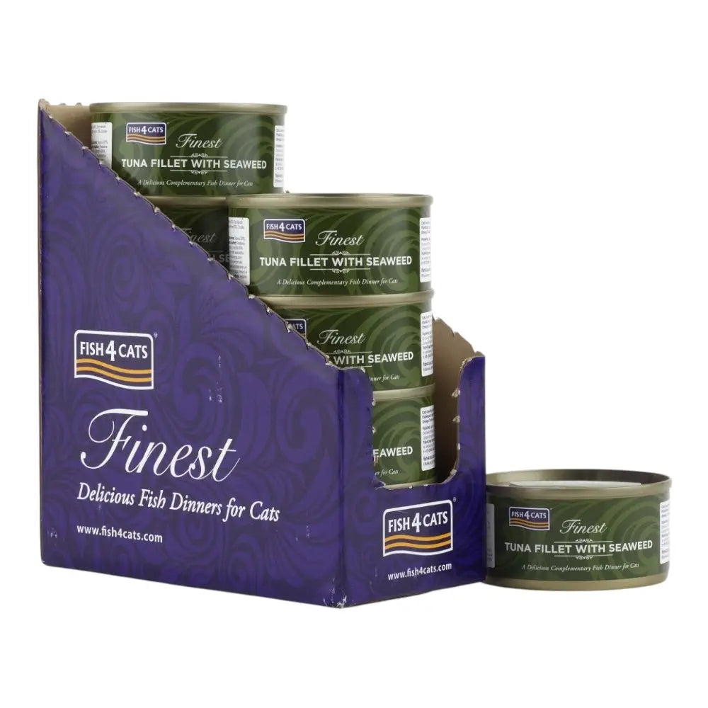 Fish4Cats Finest Tuna Fillet With Seaweed 70g x 10 FISH4PET
