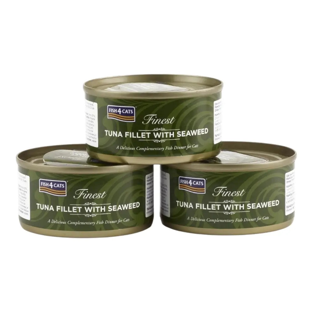 Fish4Cats Finest Tuna Fillet With Seaweed 70g x 10 FISH4PET
