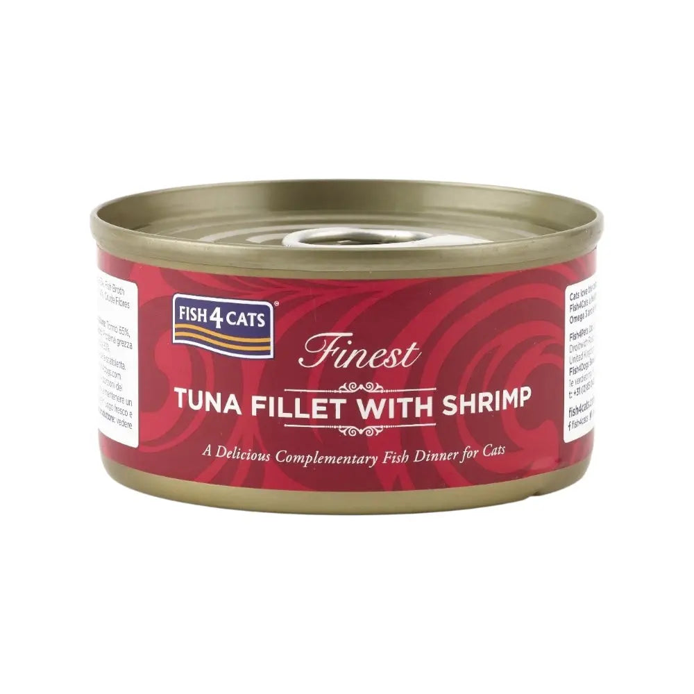 Fish4Cats Finest Tuna Fillet With Shrimp 70g x 10 FISH4PET