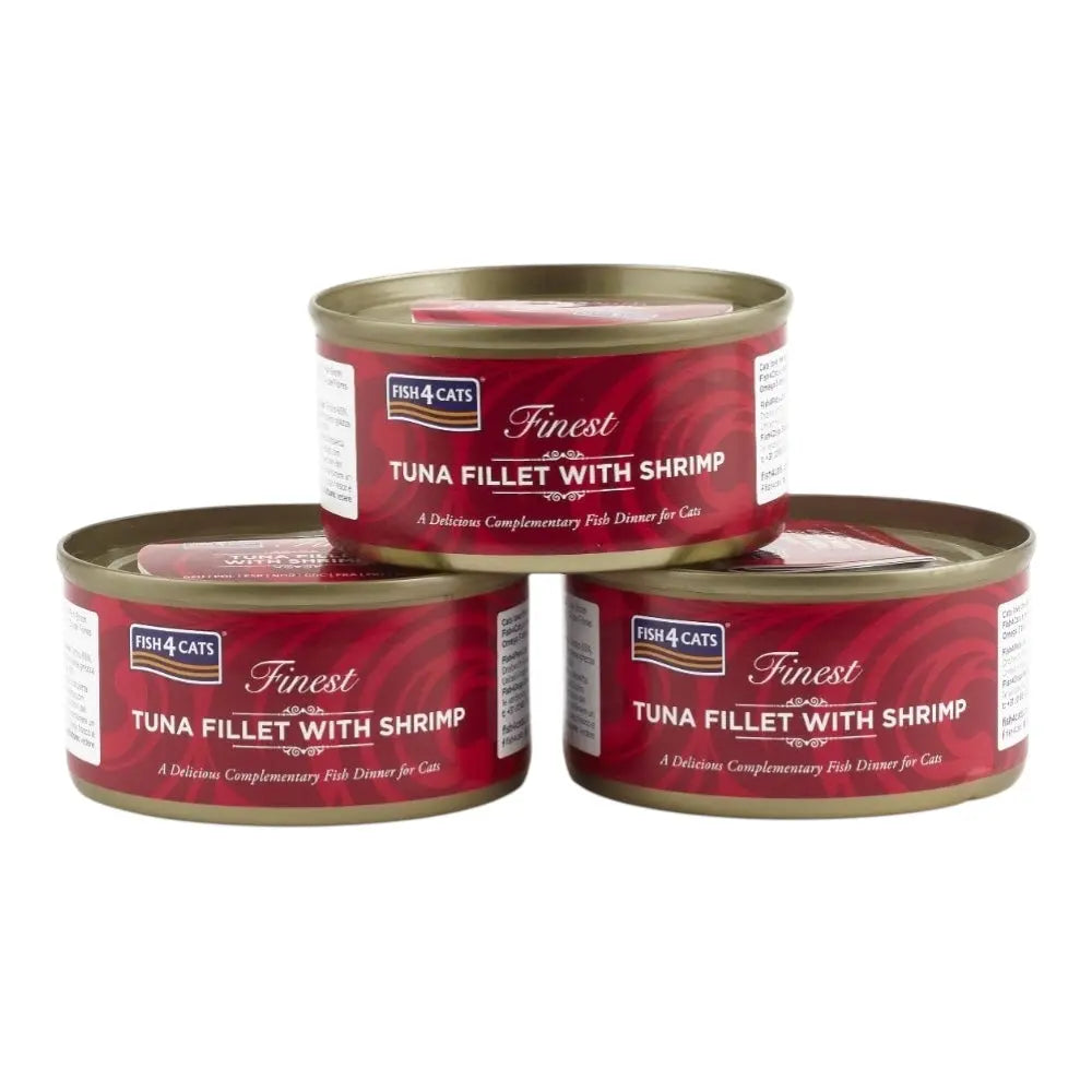 Fish4Cats Finest Tuna Fillet With Shrimp 70g x 10 FISH4PET