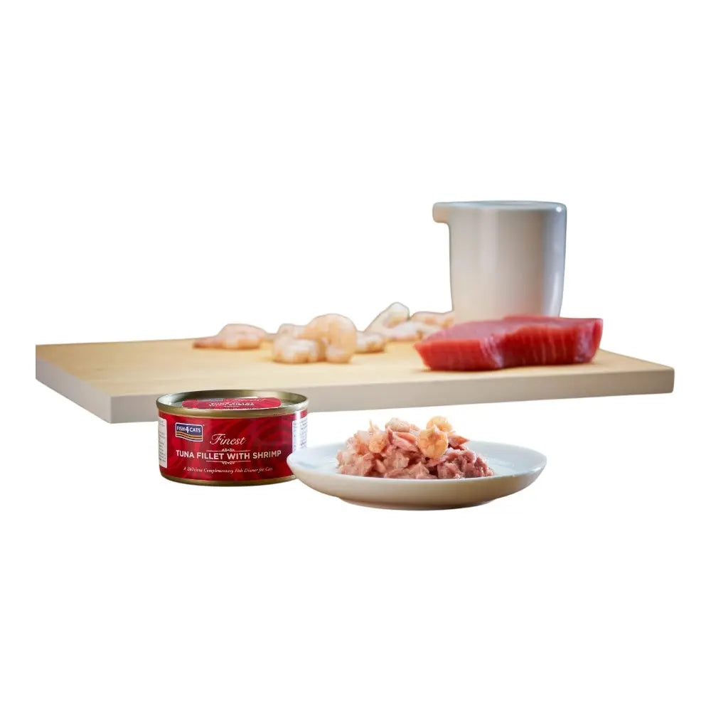 Fish4Cats Finest Tuna Fillet With Shrimp 70g x 10 FISH4PET