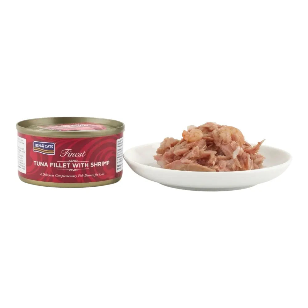 Fish4Cats Finest Tuna Fillet With Shrimp 70g x 10 FISH4PET