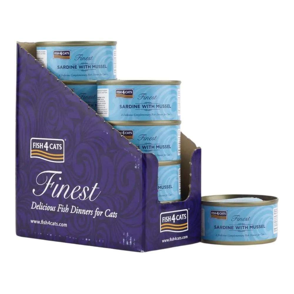 Fish4Cats® – Filetto pregiato di Sardine con cozze 10x70g Fish4Cats