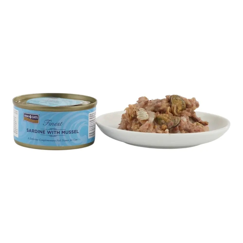 Fish4Cats® – Filetto pregiato di Sardine con cozze 10x70g Fish4Cats