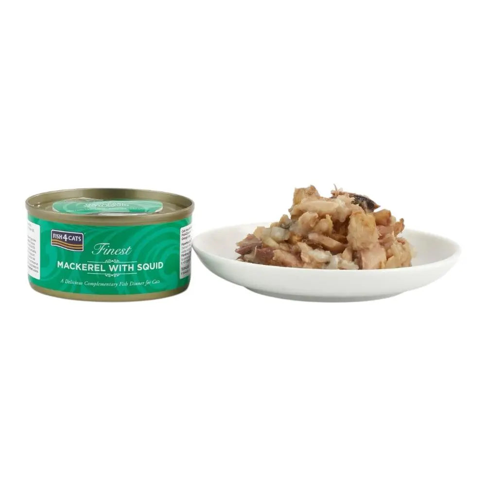 Fish4Cats® – Filetto pregiato di Sgombro con calamari 10x70g Fish4Cats