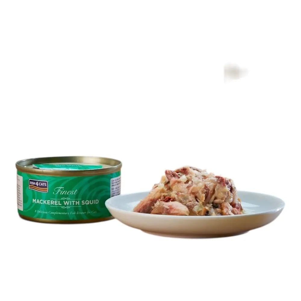 Fish4Cats® – Filetto pregiato di Sgombro con calamari 10x70g Fish4Cats