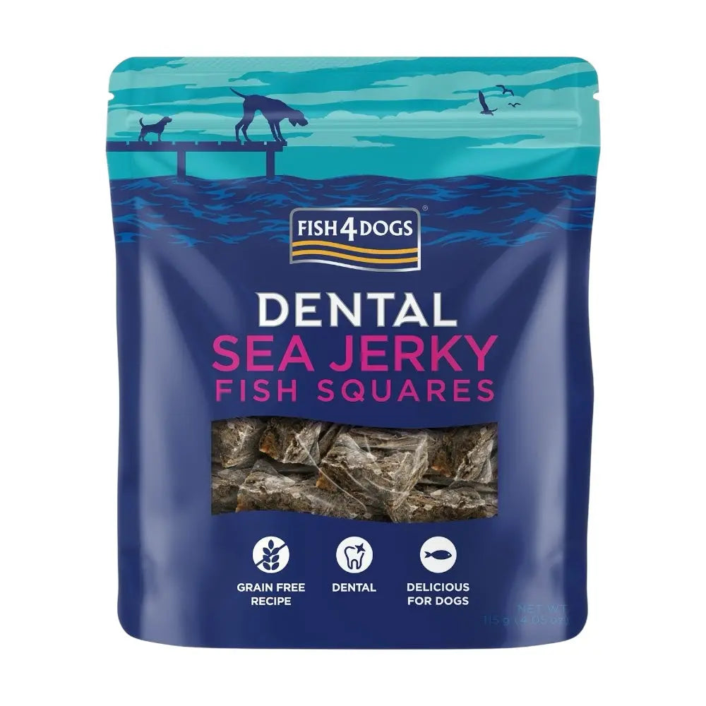 Fish4Dogs Dental Sea Jerky Fish Squares 115g FISH4PET