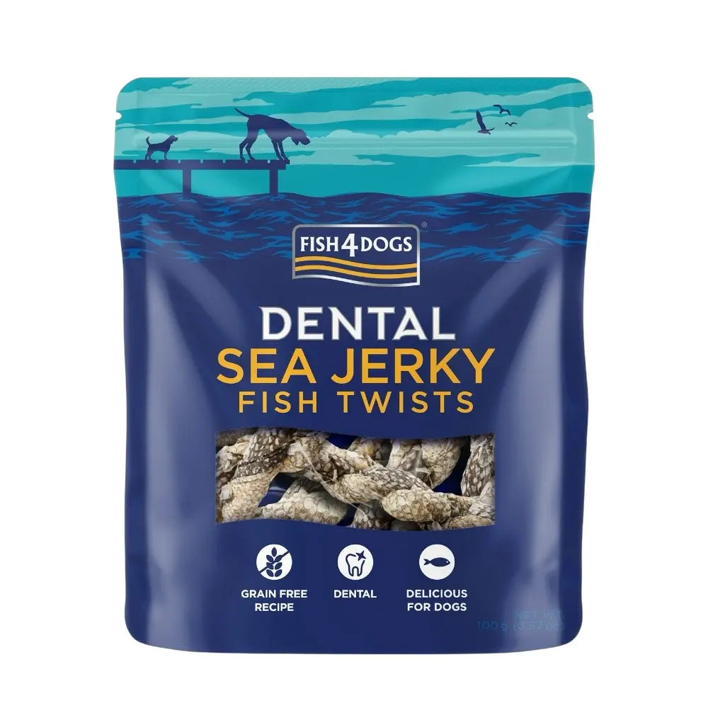 Fish4Dogs Dental Sea Jerky Fish Twists 100g FISH4PET