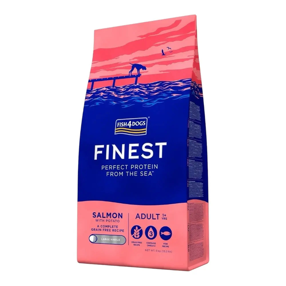 Fish4Dogs Finest Adult Salmon With Potato (Large Kibble) FISH4PET
