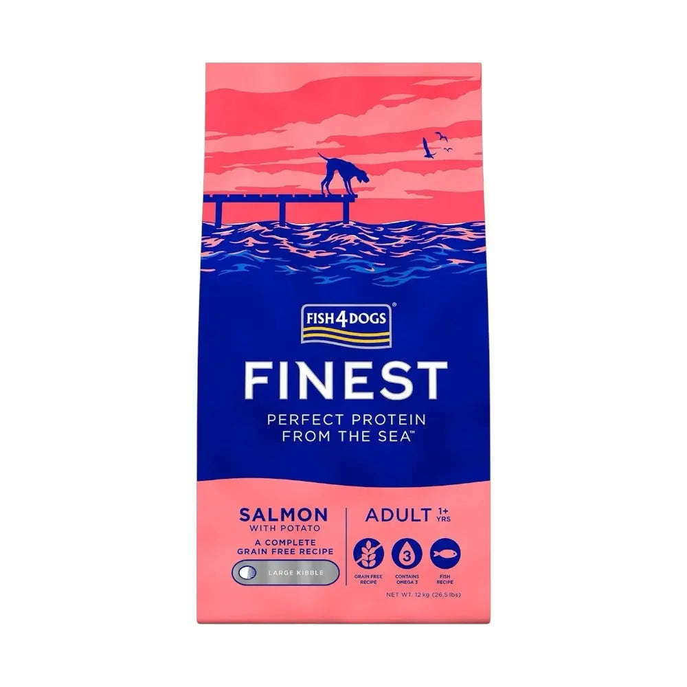 Fish4Dogs Finest Adult Salmon With Potato (Medium-Large Kibble) FISH4PET