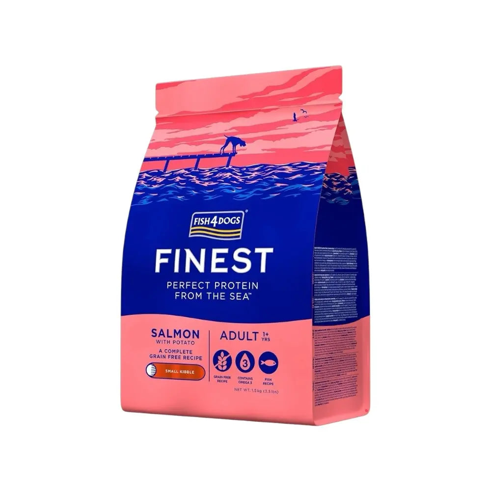 Fish4Dogs Finest Adult Salmon With Potato (Small Kibble) FISH4PET