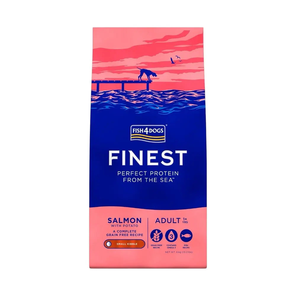 Fish4Dogs Finest Adult Salmon With Potato (Small Kibble) FISH4PET