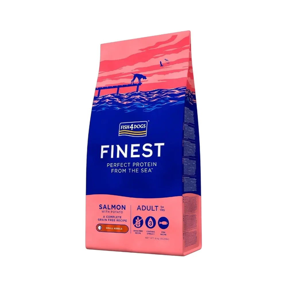Fish4Dogs Finest Adult Salmon With Potato (Small Kibble) FISH4PET