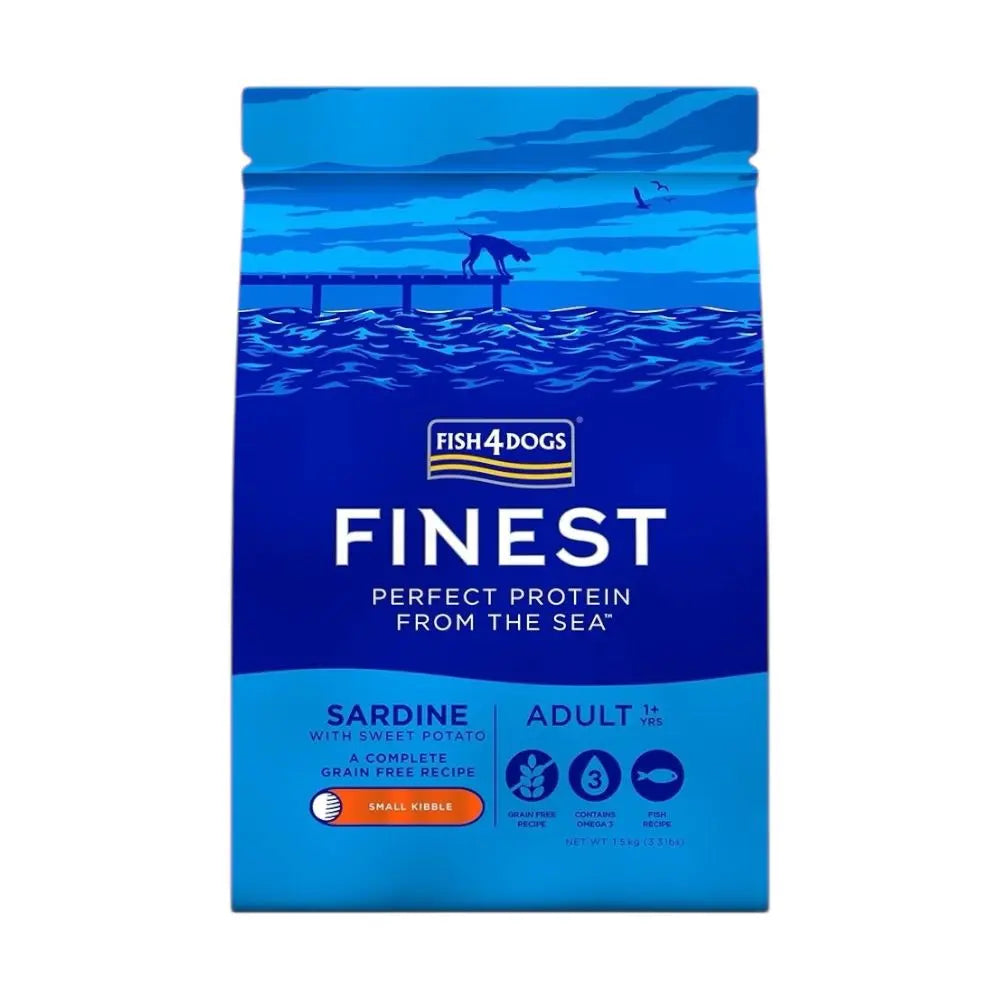 Fish4Dogs Finest Adult Sardine With Sweet Potato (Small Kibble) Fish4Dogs