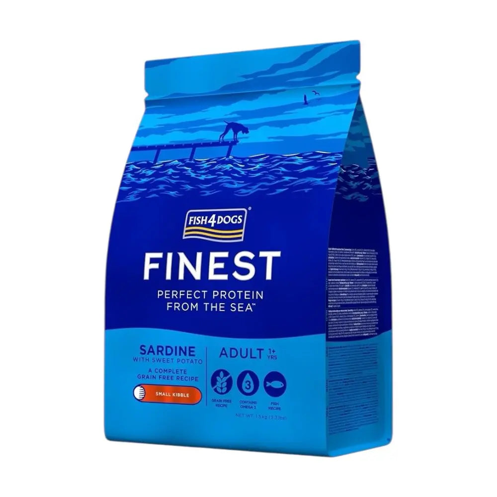 Fish4Dogs Finest Adult Sardine With Sweet Potato (Small Kibble) Fish4Dogs