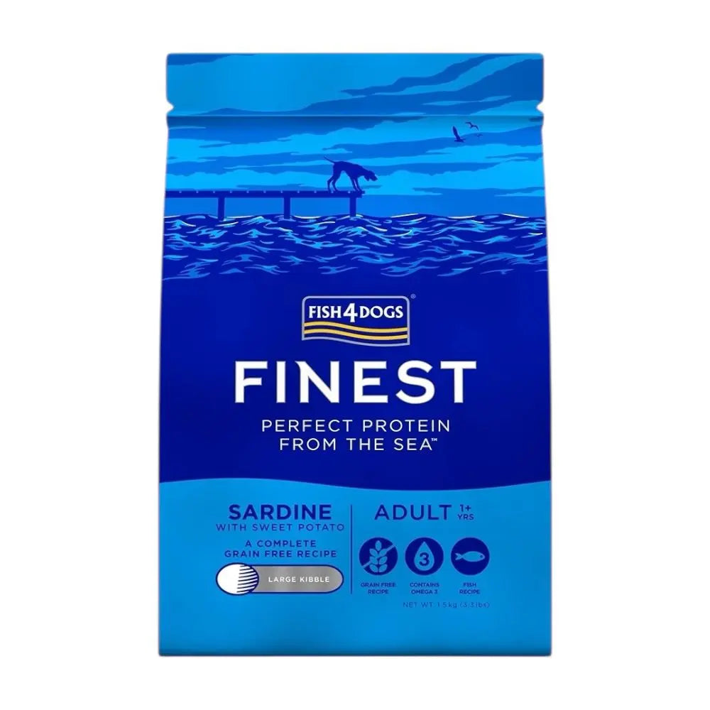 Fish4Dogs Finest Adult Sardine With Sweet Potato (medium-Large Kibble) Fish4Dogs