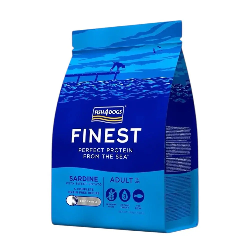 Fish4Dogs Finest Adult Sardine With Sweet Potato (medium-Large Kibble) Fish4Dogs