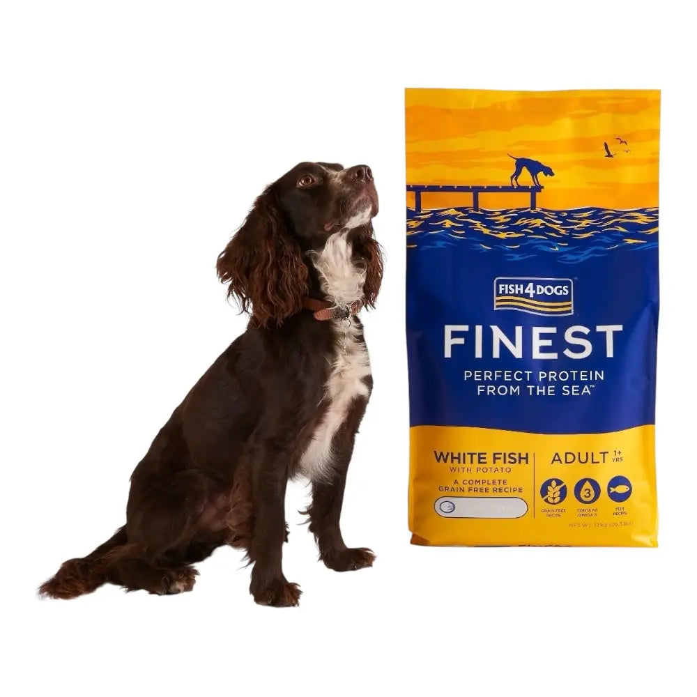 Fish4Dogs Finest Adult White Fish With Potato (Large Kibble) 12kg FISH4PET