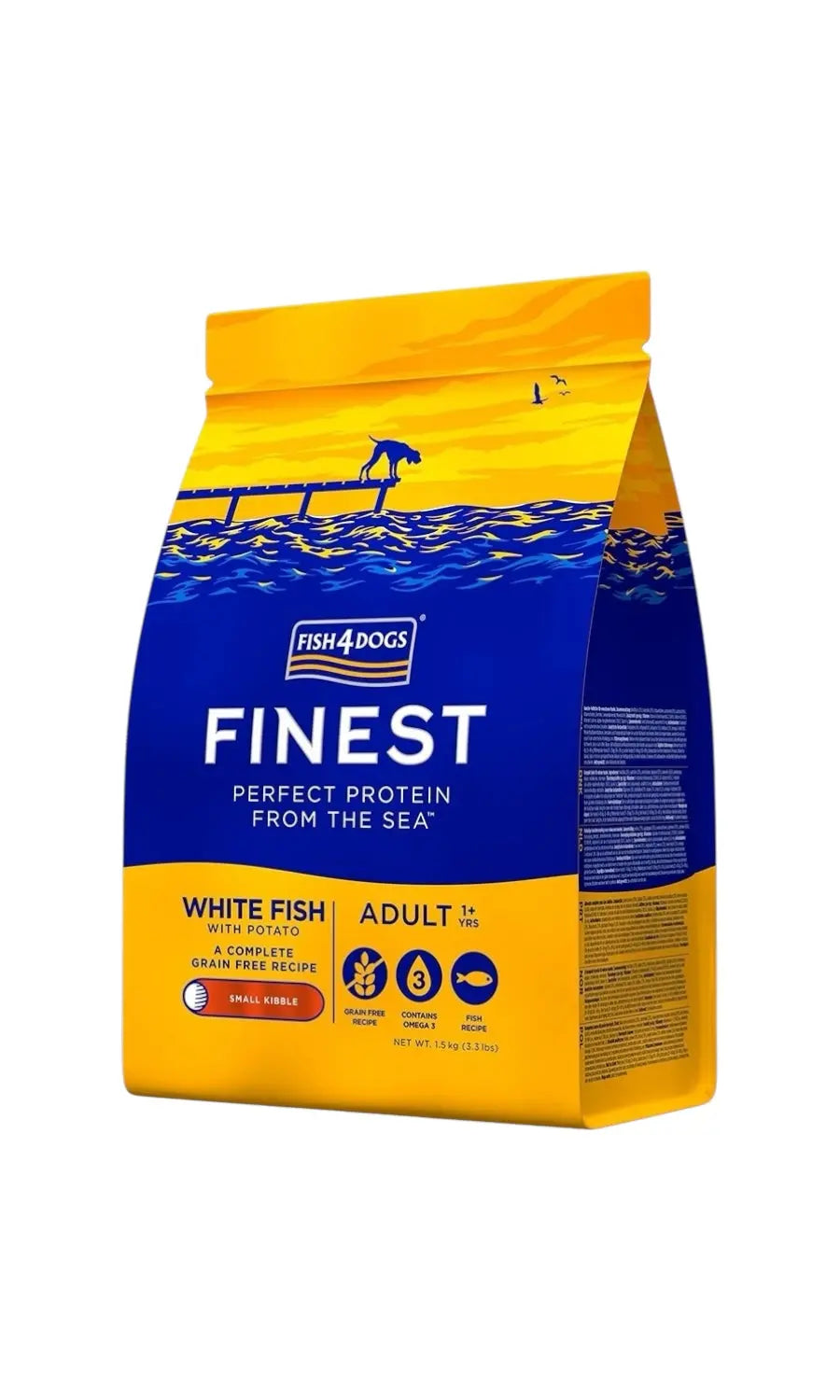 Fish4Dogs Finest Adult White Fish With Potato (Small Kibble) FISH4PET