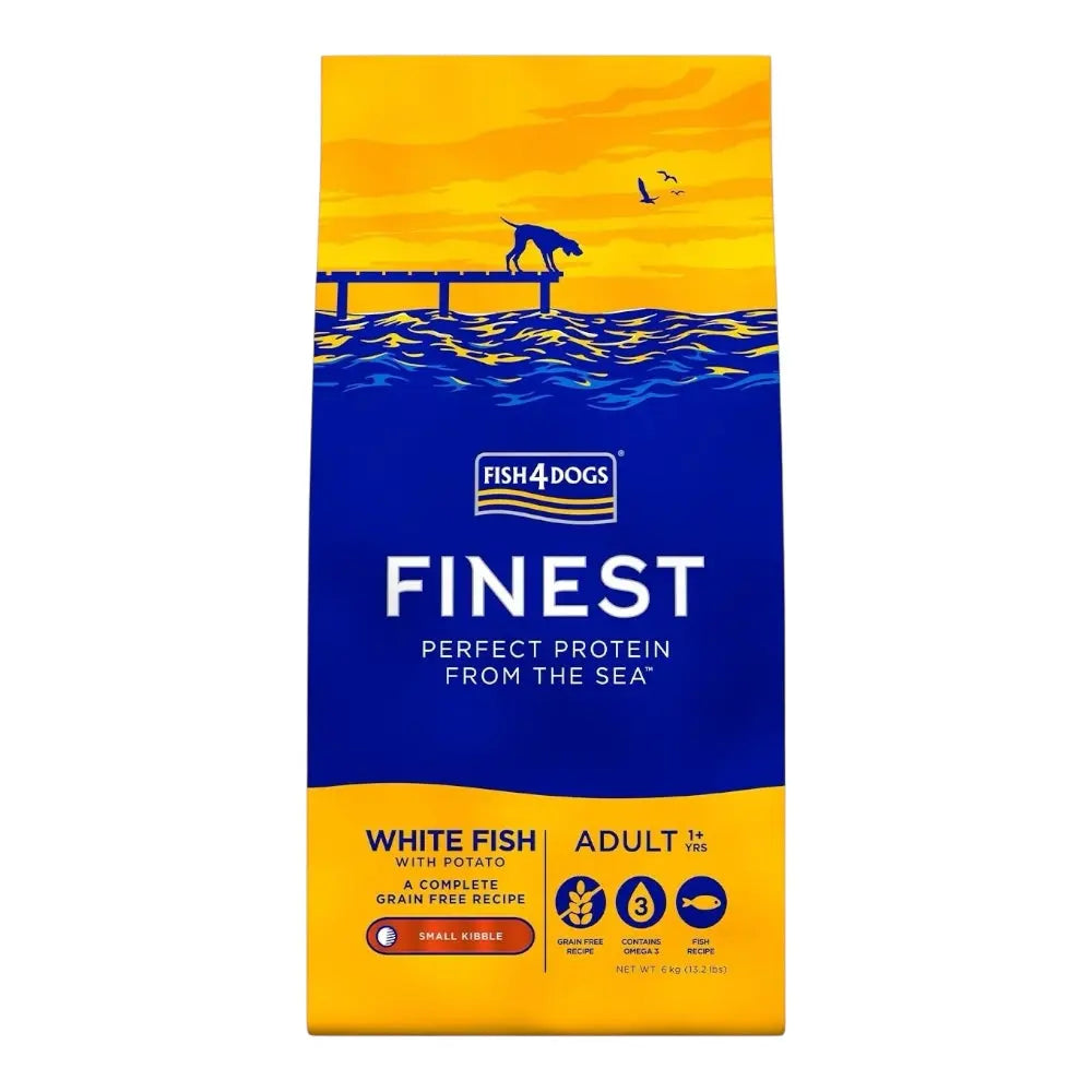 Fish4Dogs Finest Adult White Fish With Potato (Small Kibble) FISH4PET
