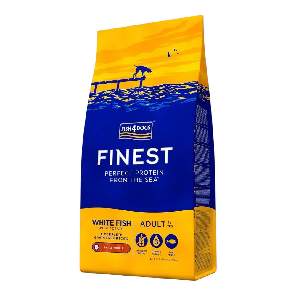 Fish4Dogs Finest Adult White Fish With Potato (Small Kibble) FISH4PET