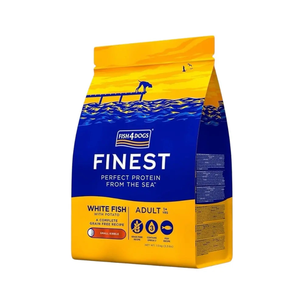 Fish4Dogs Finest Adult White Fish With Potato (Small Kibble) FISH4PET