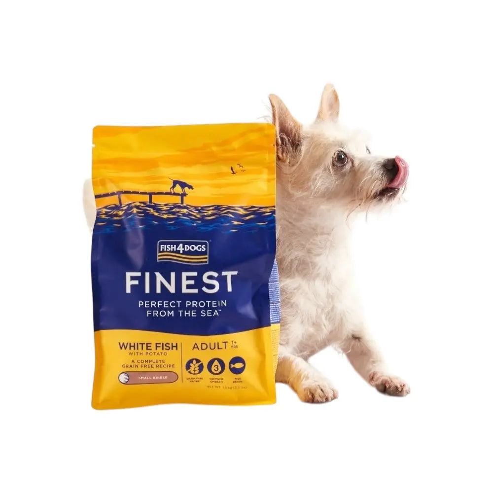 Fish4Dogs Finest Adult White Fish With Potato (Small Kibble) FISH4PET