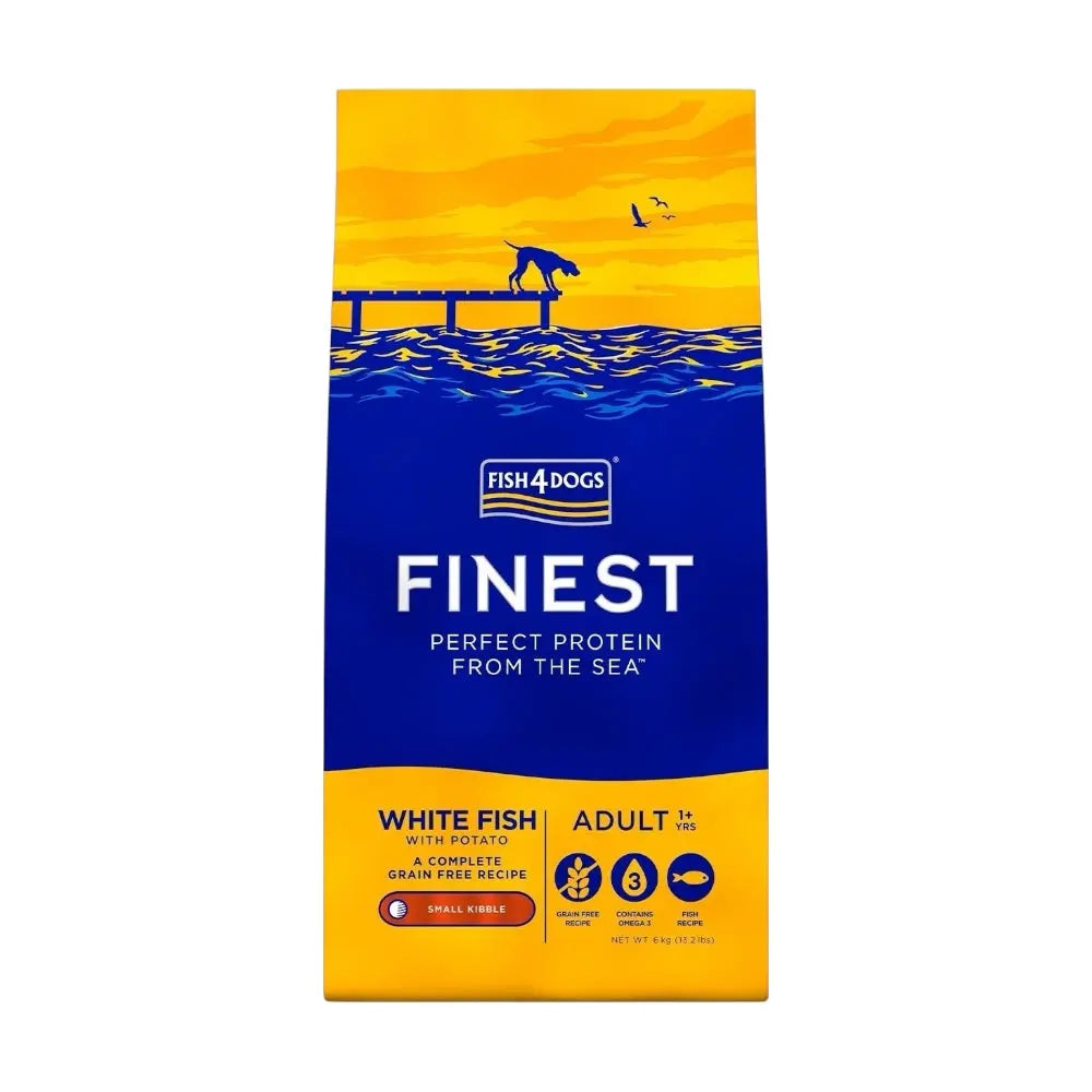 Fish4Dogs Finest Adult White Fish With Potato (Small Kibble) FISH4PET