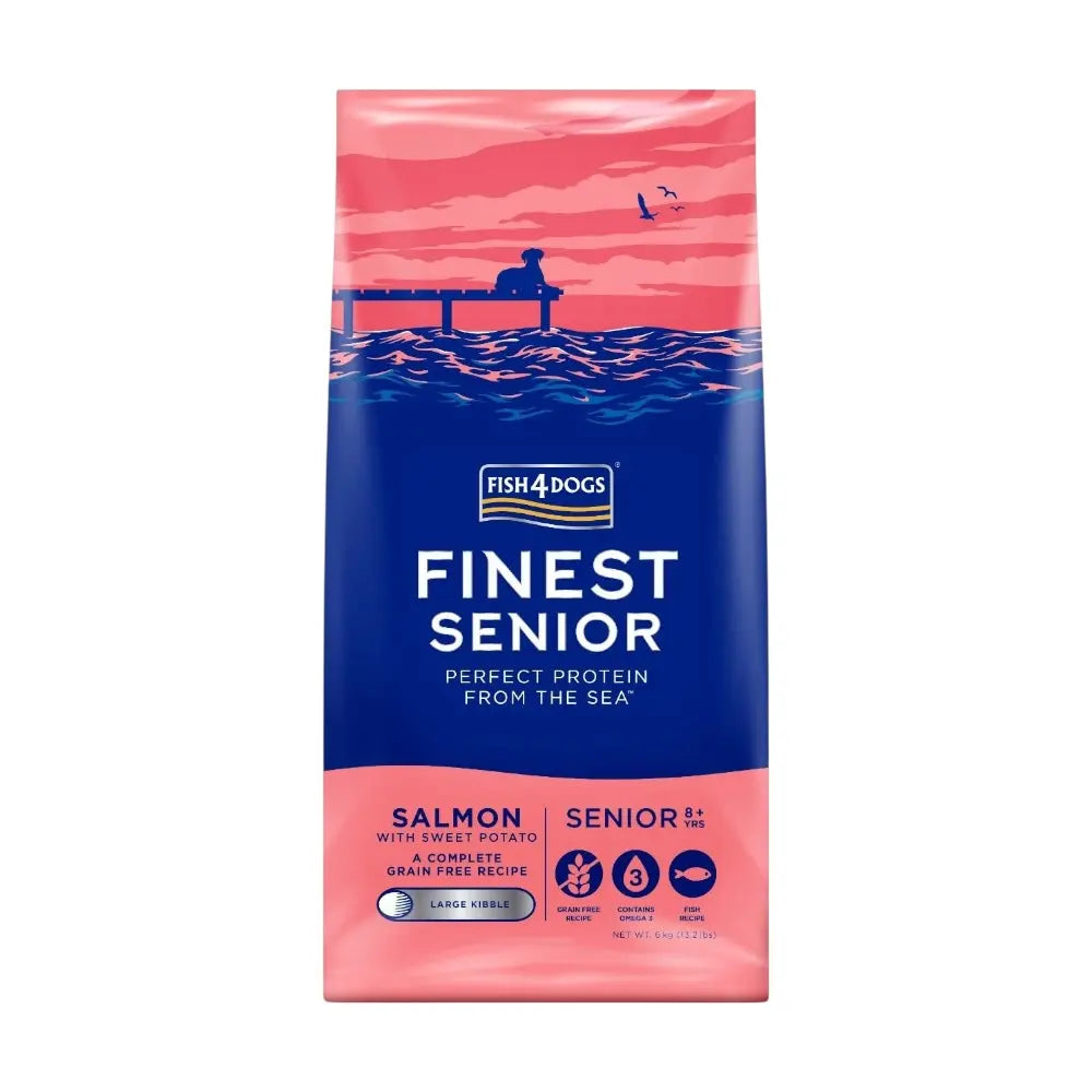 Fish4Dogs Finest Senior Salmon with Sweet Potato (Large Kibble) 6kg FISH4PET