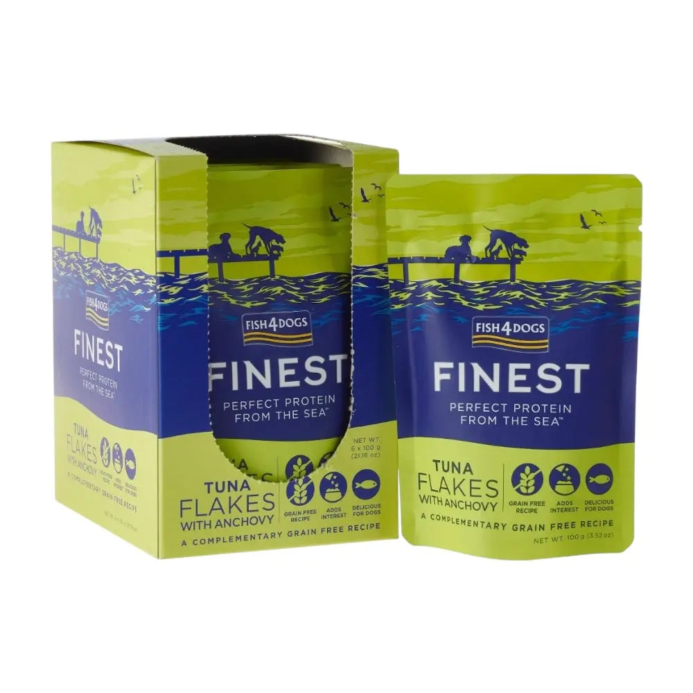 Fish4Dogs Finest Tuna Flakes With Anchovy 100g x 20 FISH4PET