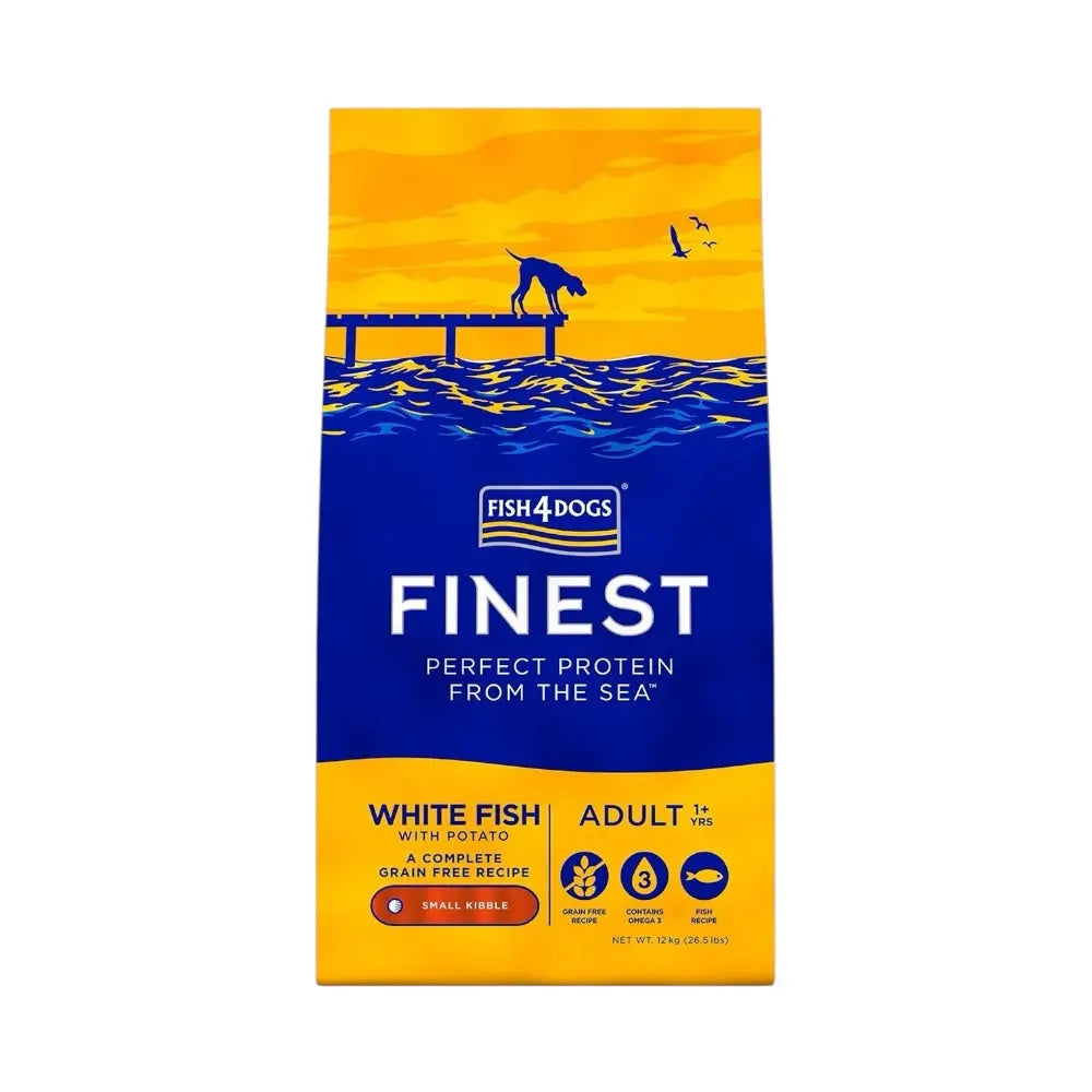 Fish4Dogs Finest White Fish Adult Small Kibble 12kg Fish4Dogs
