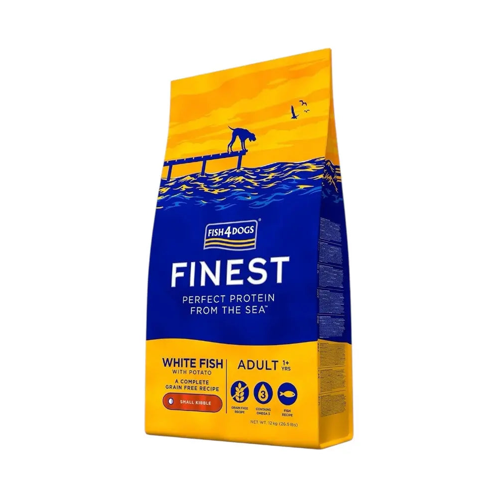 Fish4Dogs Finest White Fish Adult Small Kibble 12kg Fish4Dogs