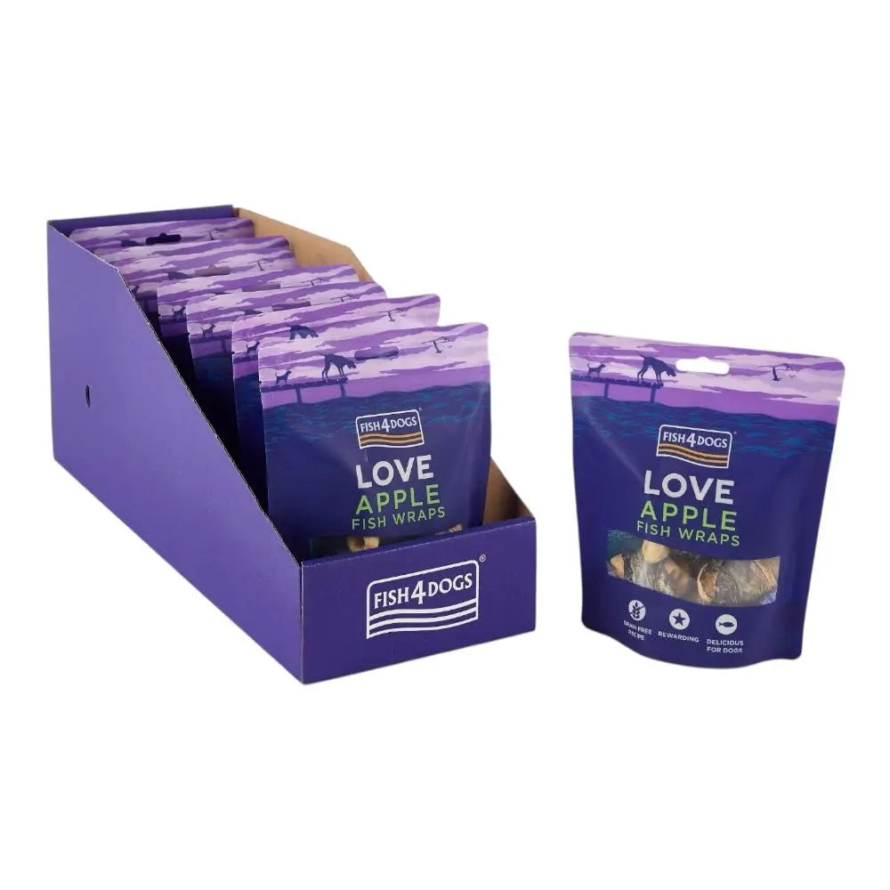 Fish4Dogs Love Apple Fish Wraps 10x90g Fish4Dogs