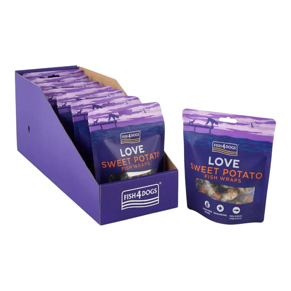 Fish4Dogs Love Sweet Potato Fish Wraps 100g FISH4PET