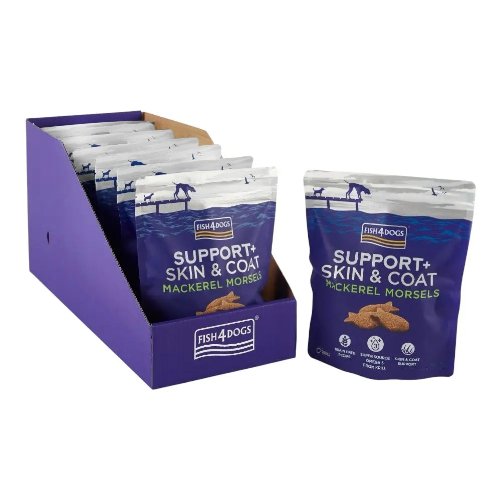 Fish4Dogs Support+ Skin & Coat Mackerel Morsels 225g FISH4PET