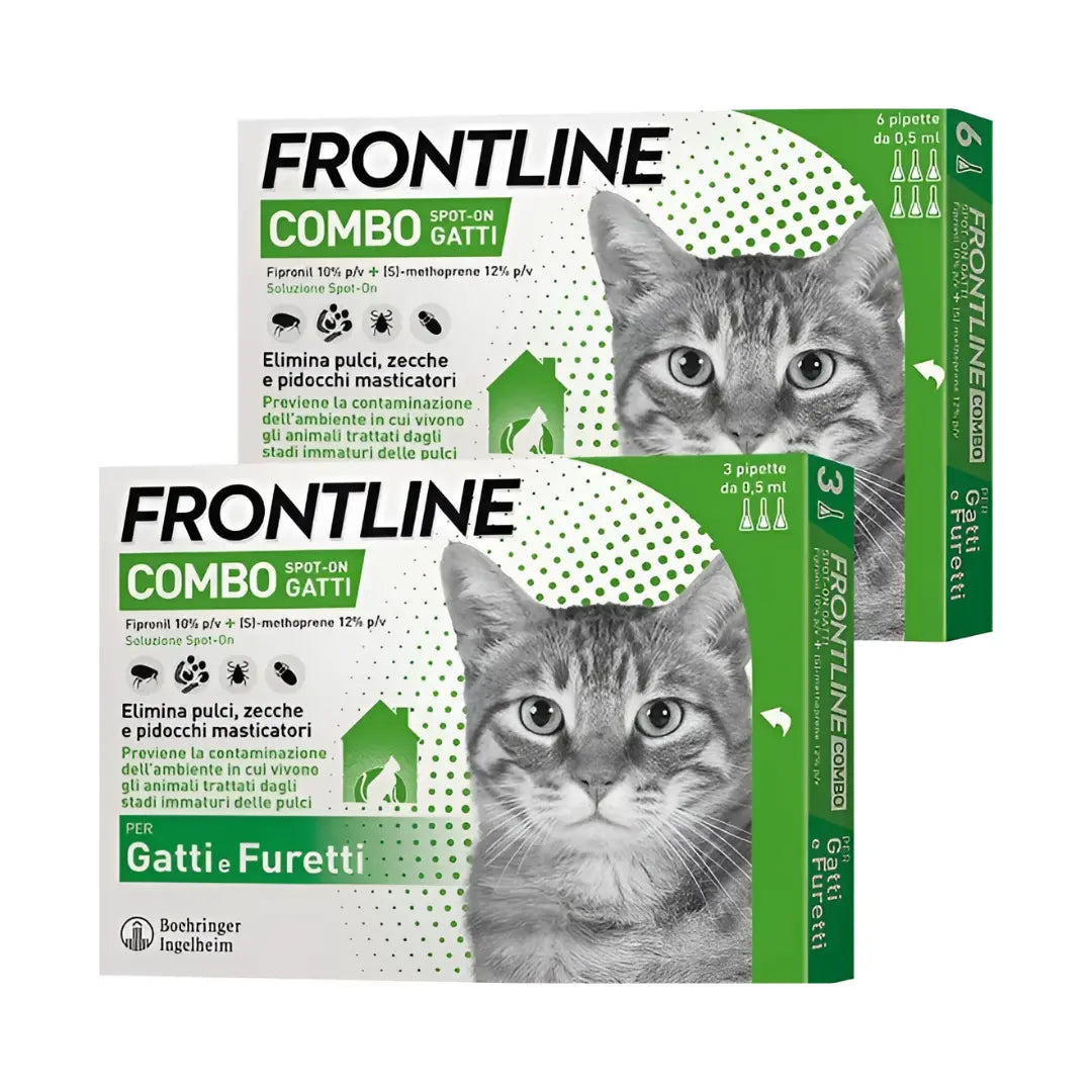 Frontline Combo gatto 3 e 6 pipette da 0,50 ml Frontline