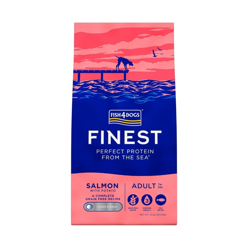 Fish4Dogs Finest Adult Salmon With Potato (Large Kibble)