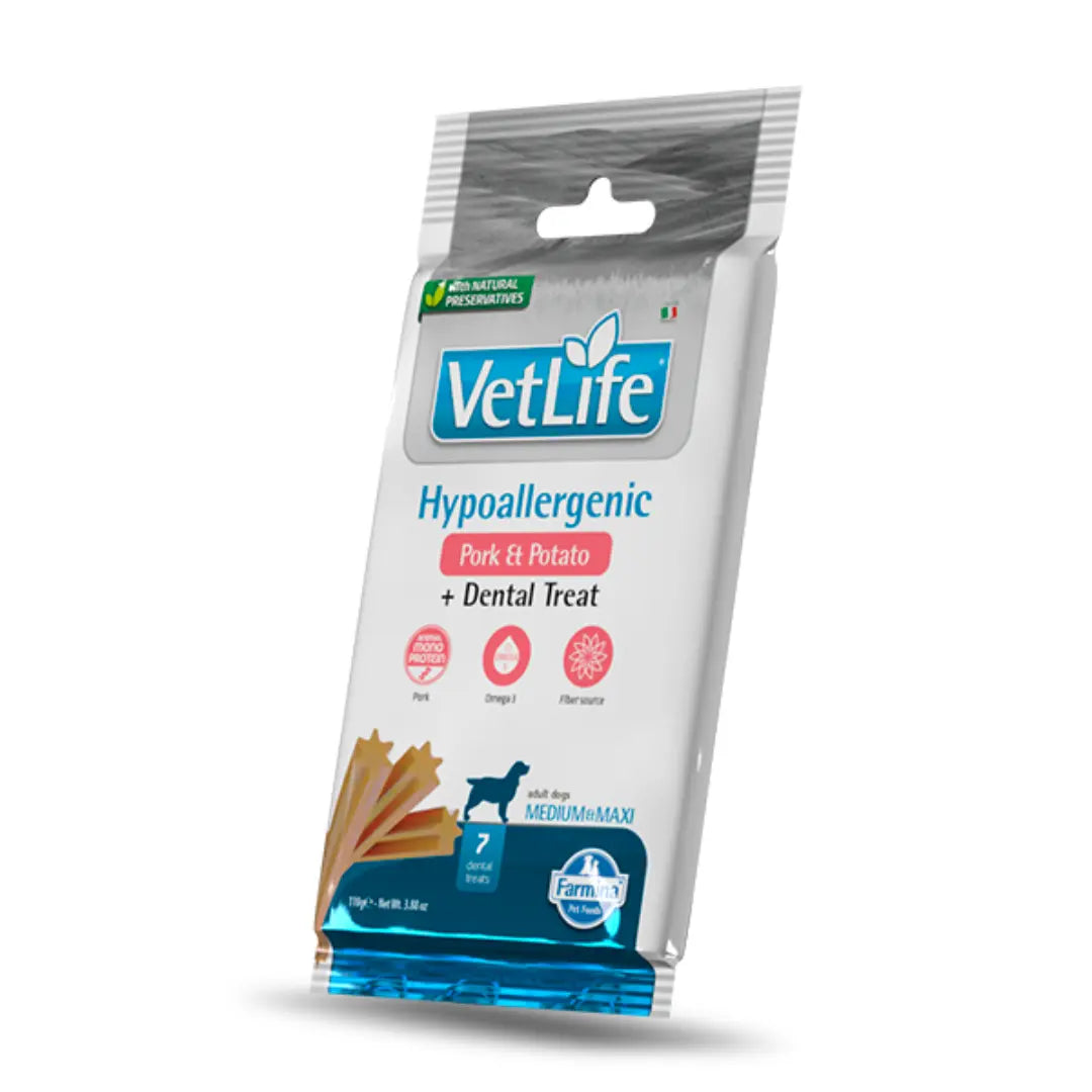 Treat Vet Life Hypoallergenic Pork & Potato Cane Medium/Maxi Farmina