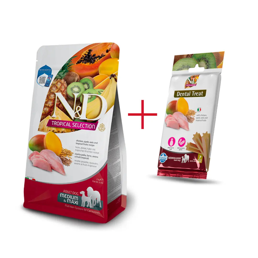 Pacchetto N&D Tropical, Pollo Medium/Maxi Respet