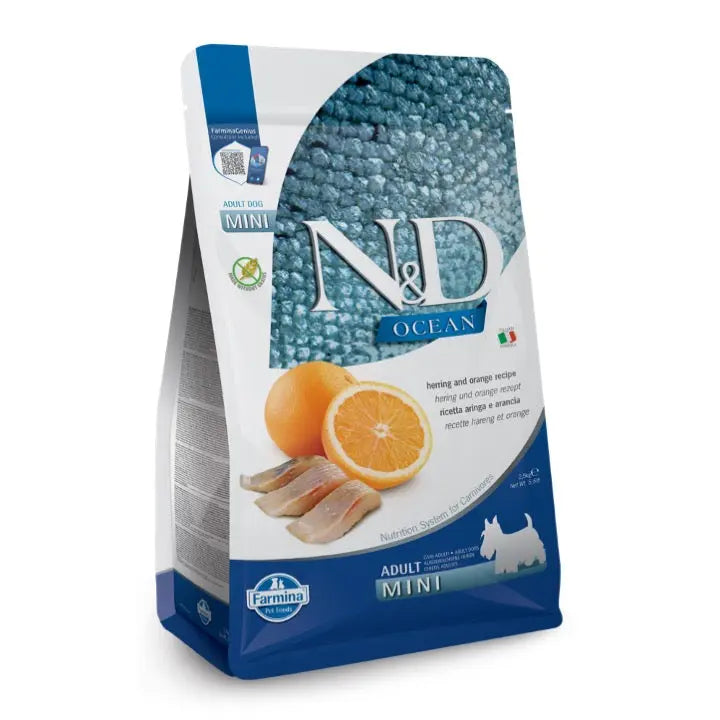 N&D Ocean Herring & Orange Dog Adult Mini - Respet Shop