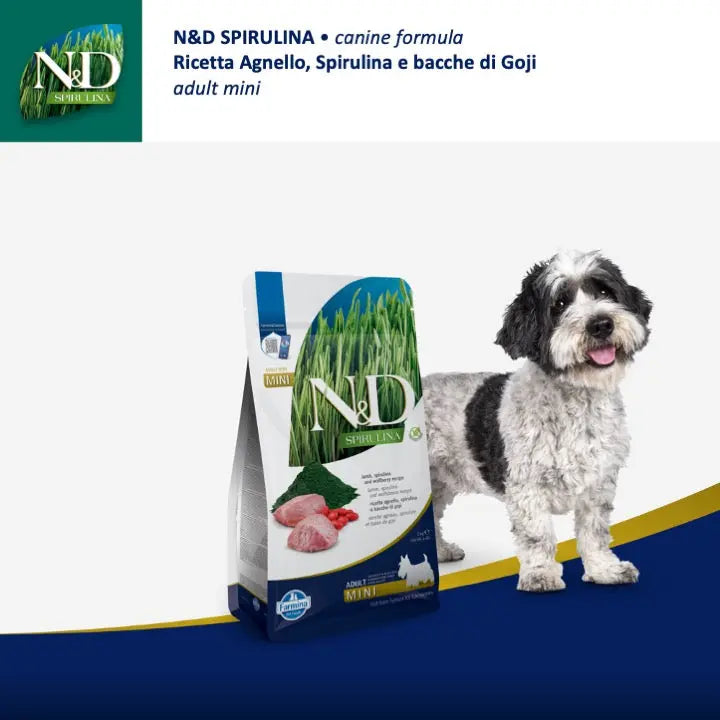 N&D Spirulina agnello e bacche di goji cane adult mini Farmina