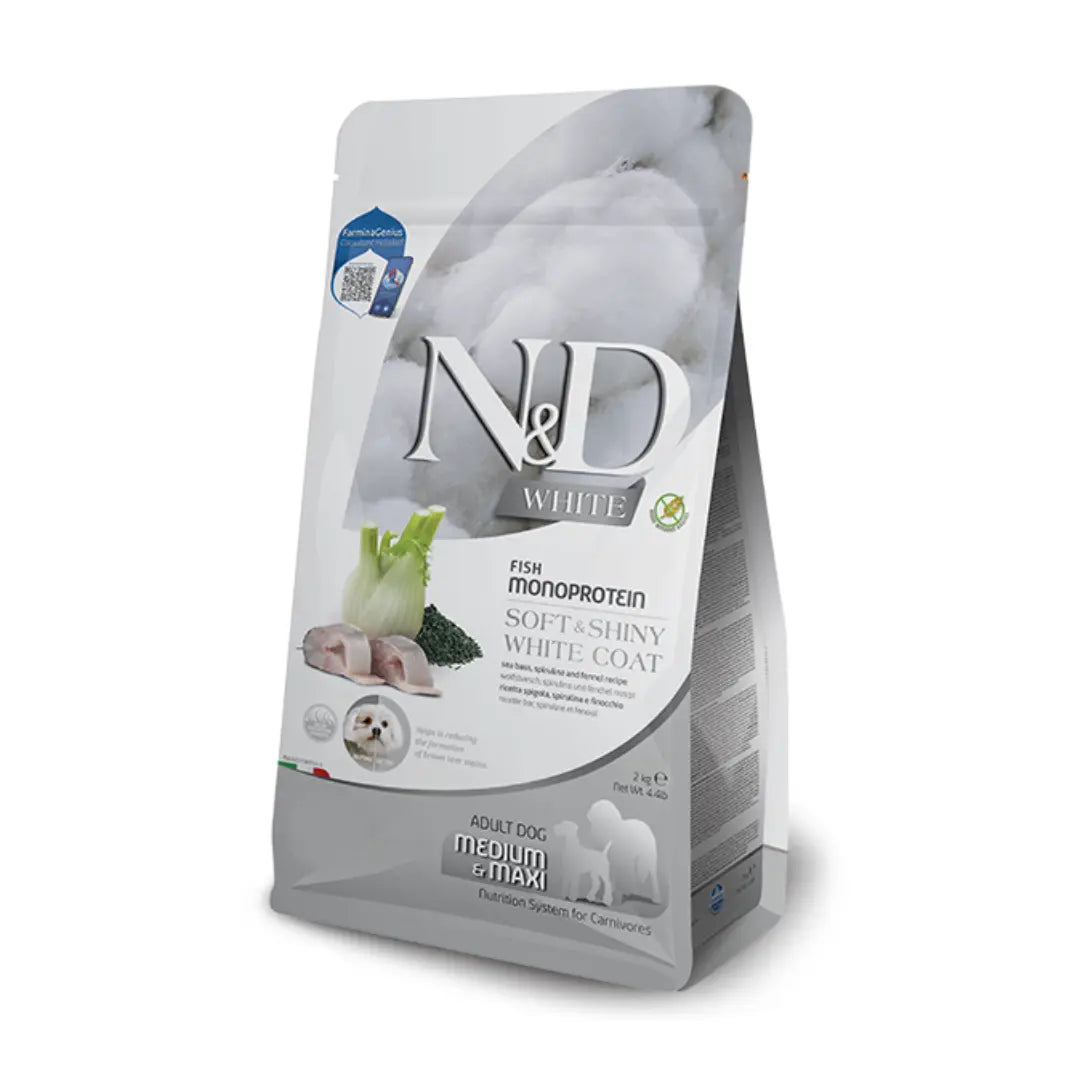 N&D White Coat Spigola, Spirulina & Finocchio Farmina