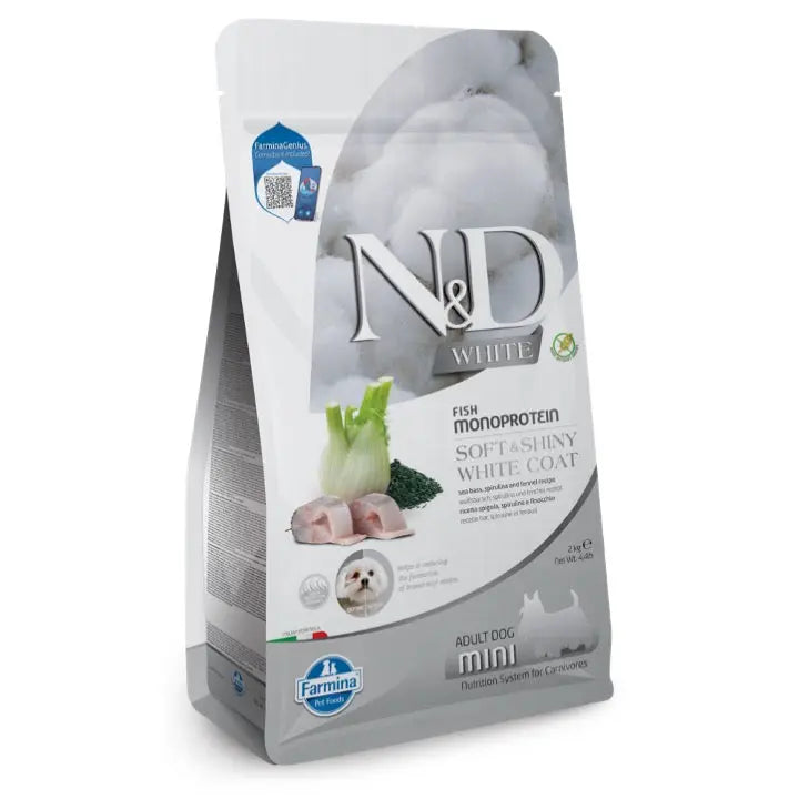 Farmina N&D White Spigola e branzino per cane adult mini - Respet – Respet