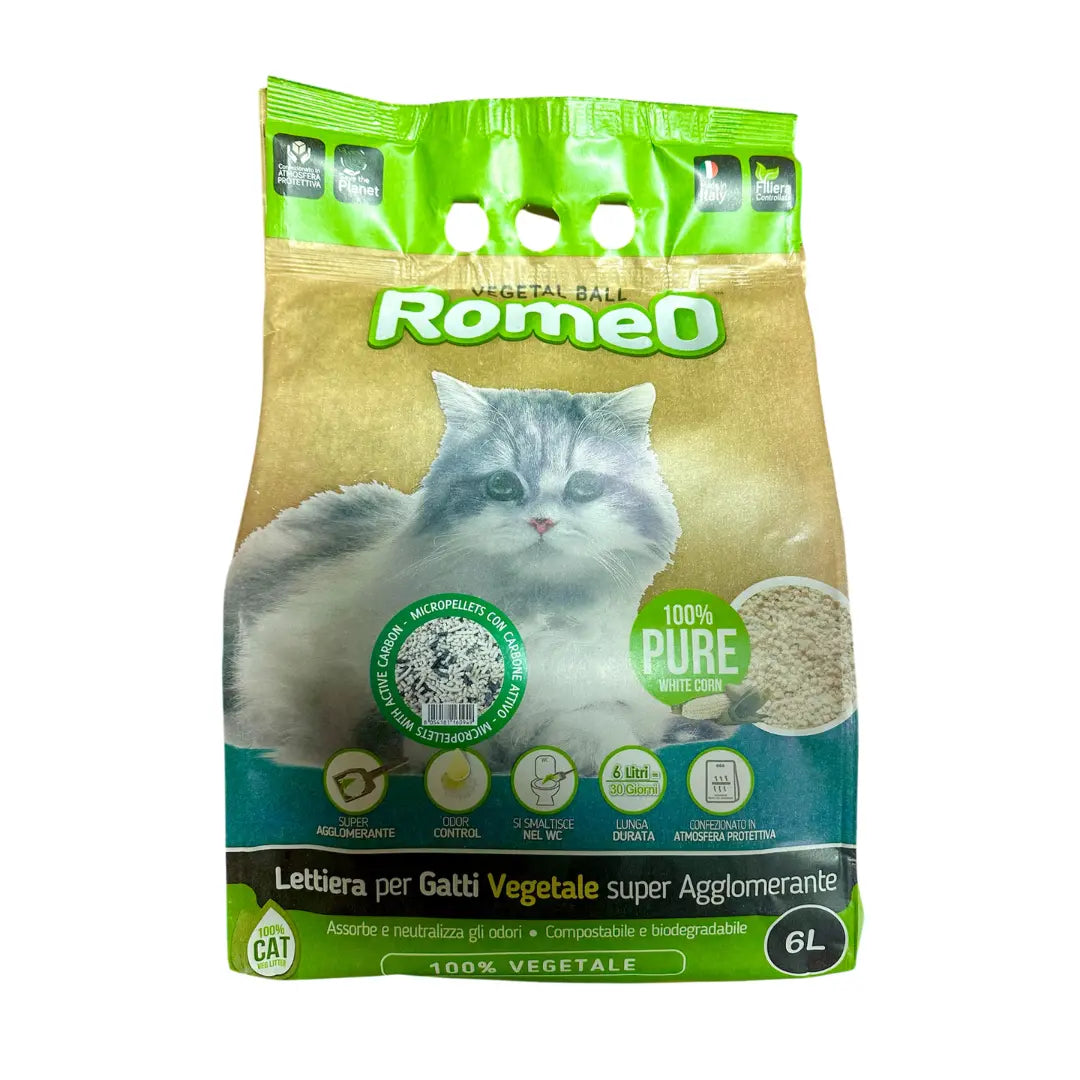 Romeo Vegetal-Ball Lettiera per gatti biodegradable 6L Respet